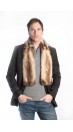 Cream polecat fur scarf - unisex